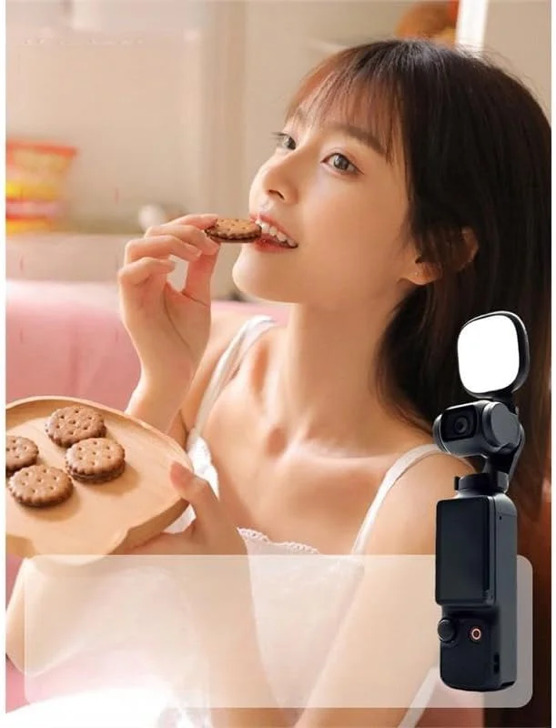 نور ال ای دی کوچک برای فیلمبرداری Osmo 3، نور تکمیلی برای سلفی و ولاگ با پایه، نورپردازی قابل حمل برای عکاسی با سه پایه دوربین Osmo 3 و تلفن