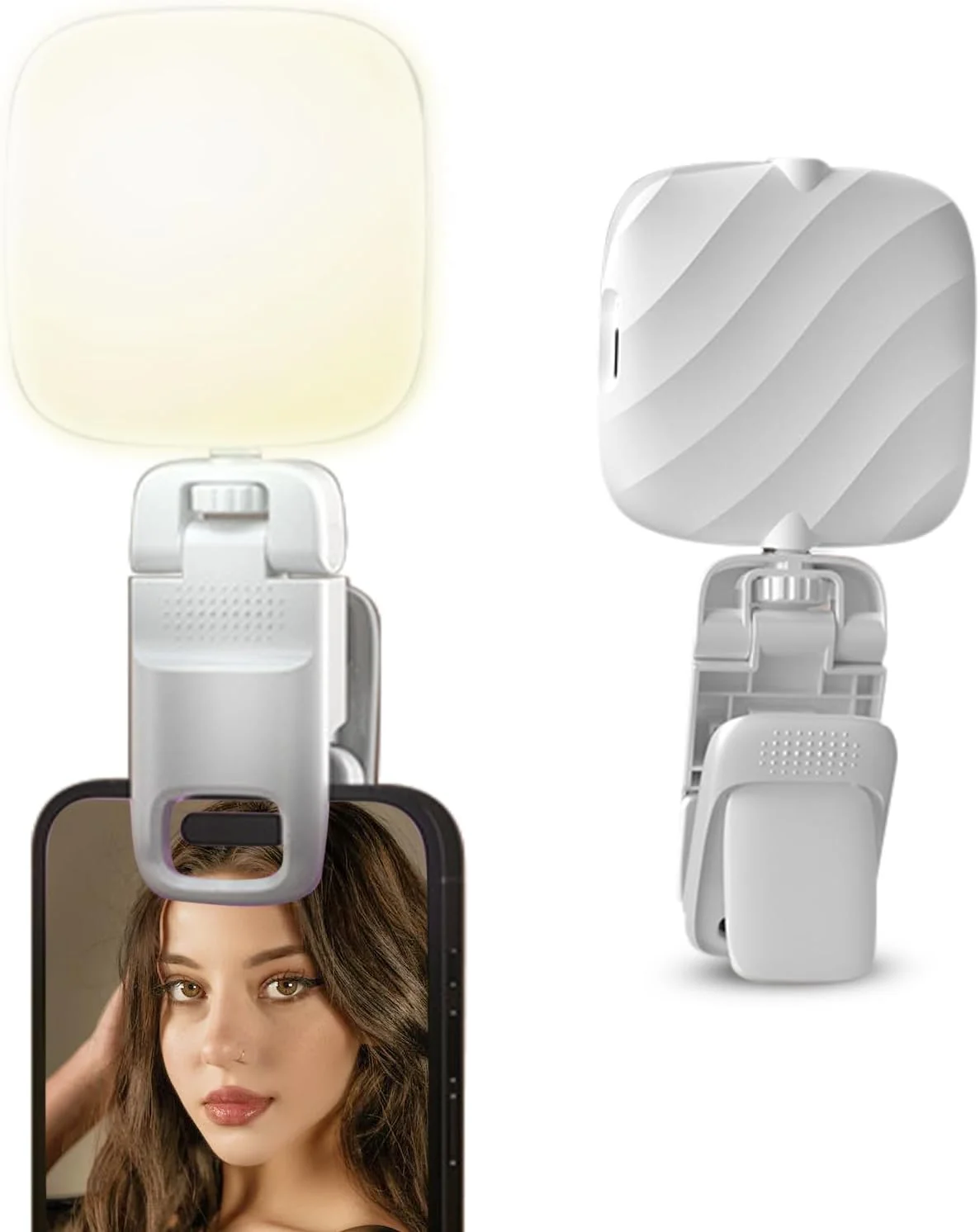 نور سلفی، نور پرکننده با گیره تلفن، نور پرکننده تلفن همراه، 2500K-6500K قابل تنظیم، نور ویدئویی LED مینی گیره ای تلفن همراه، برای سلفی، ولاگ و پخش زنده لپ تاپ، سلفی پخش زنده (سفید) نور سلفی، نور پرکننده با گیره تلفن، نور پرکننده تلفن همراه، 2500K-6500K قابل تنظیم، نور ویدئویی LED مینی گیره ای تلفن همراه، برای سلفی، ولاگ و پخش زنده لپ تاپ، سلفی پخش زنده (سفید)