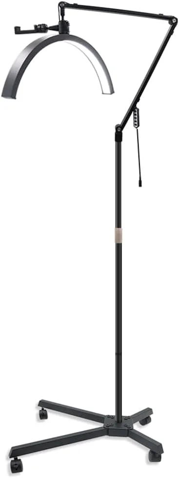 نور ویدئویی LED مدل HD M40X 36W با پایه فلزی تلسکوپی، گیره موبایل، کنترل از راه دور و پایه چرخ دار جداشدنی برای آرایشگاه، میکاپ و لایو نور ویدئویی LED مدل HD M40X 36W با پایه فلزی تلسکوپی، گیره موبایل، کنترل از راه دور و پایه چرخ دار جداشدنی برای آرایشگاه، میکاپ و لایو