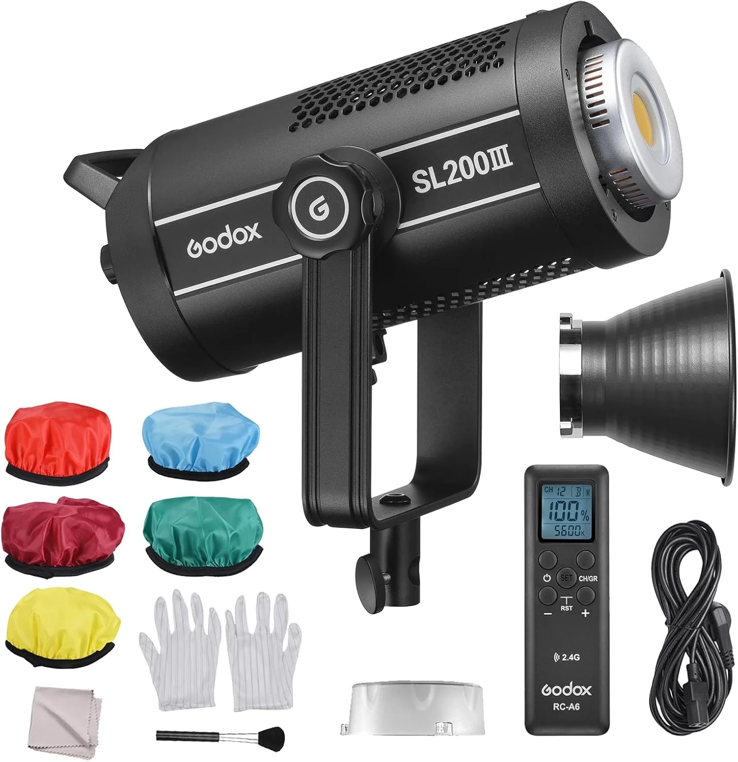 نور ویدئویی ال ای دی استودیویی گودکس SL200III، نور عکاسی 215 واتی با توان بالا، 5600K±200K، با قابلیت تنظیم نور، 8 جلوه نورپردازی FX، CRI96 TLCI97، مانت بوئنز، کنترل از راه دور APP برای استودیو خانگی، پخش زنده، پرتره نور ویدئویی ال ای دی استودیویی گودکس SL200III، نور عکاسی 215 واتی با توان بالا، 5600K±200K، با قابلیت تنظیم نور، 8 جلوه نورپردازی FX، CRI96 TLCI97، مانت بوئنز، کنترل از راه دور APP برای استودیو خانگی، پخش زنده، پرتره