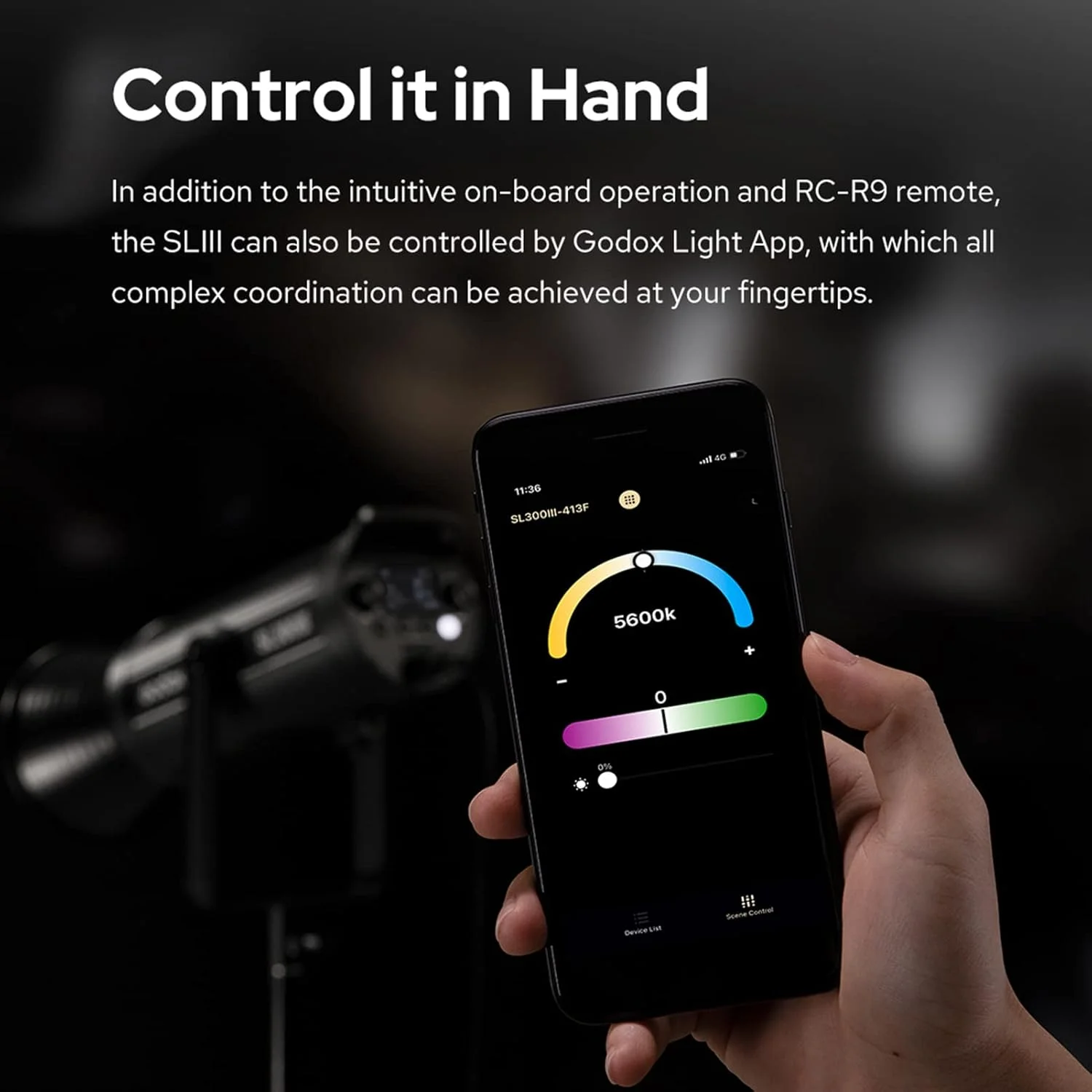 نور ویدئویی ال ای دی استودیویی گودکس SL200III، نور عکاسی 215 واتی با توان بالا، 5600K±200K، با قابلیت تنظیم نور، 8 جلوه نورپردازی FX، CRI96 TLCI97، مانت بوئنز، کنترل از راه دور APP برای استودیو خانگی، پخش زنده، پرتره