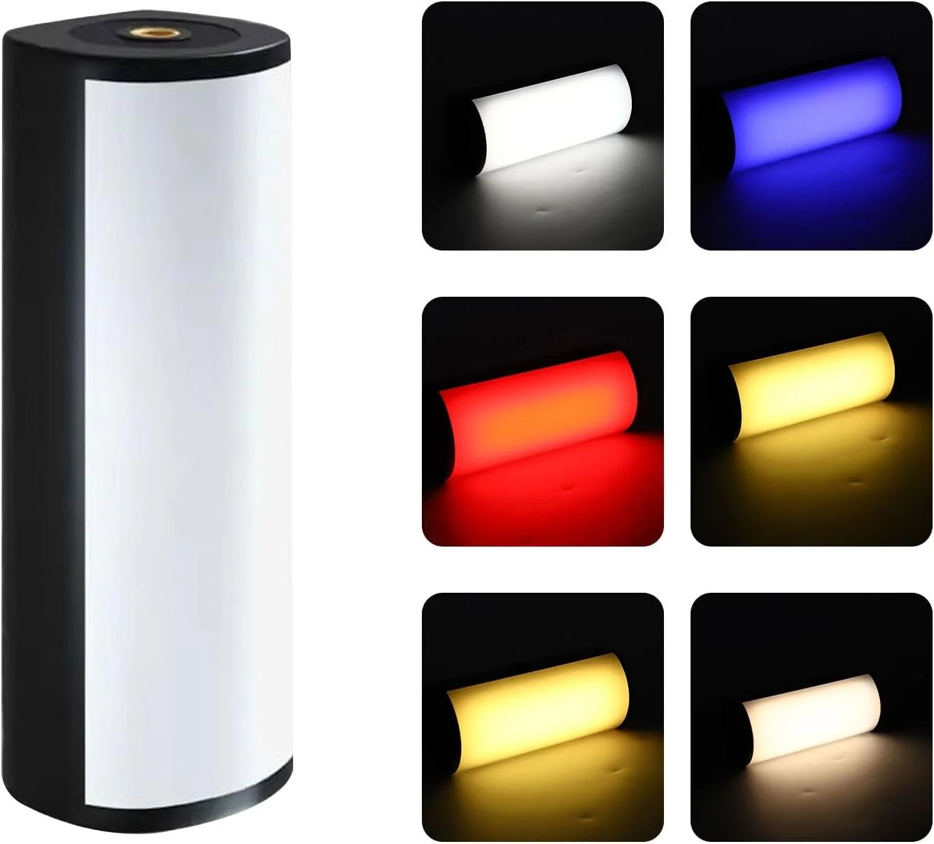 چراغ استیک شارژی سوراندی، چراغ ویدئویی ال ای دی RGB 600LUX قابل حمل با زاویه نوردهی 120 درجه و 88 مهره ال ای دی 2500K-7000K با قابلیت مغناطیسی، مناسب برای سلفی، ولاگ و عکاسی از اشیاء و پرتره