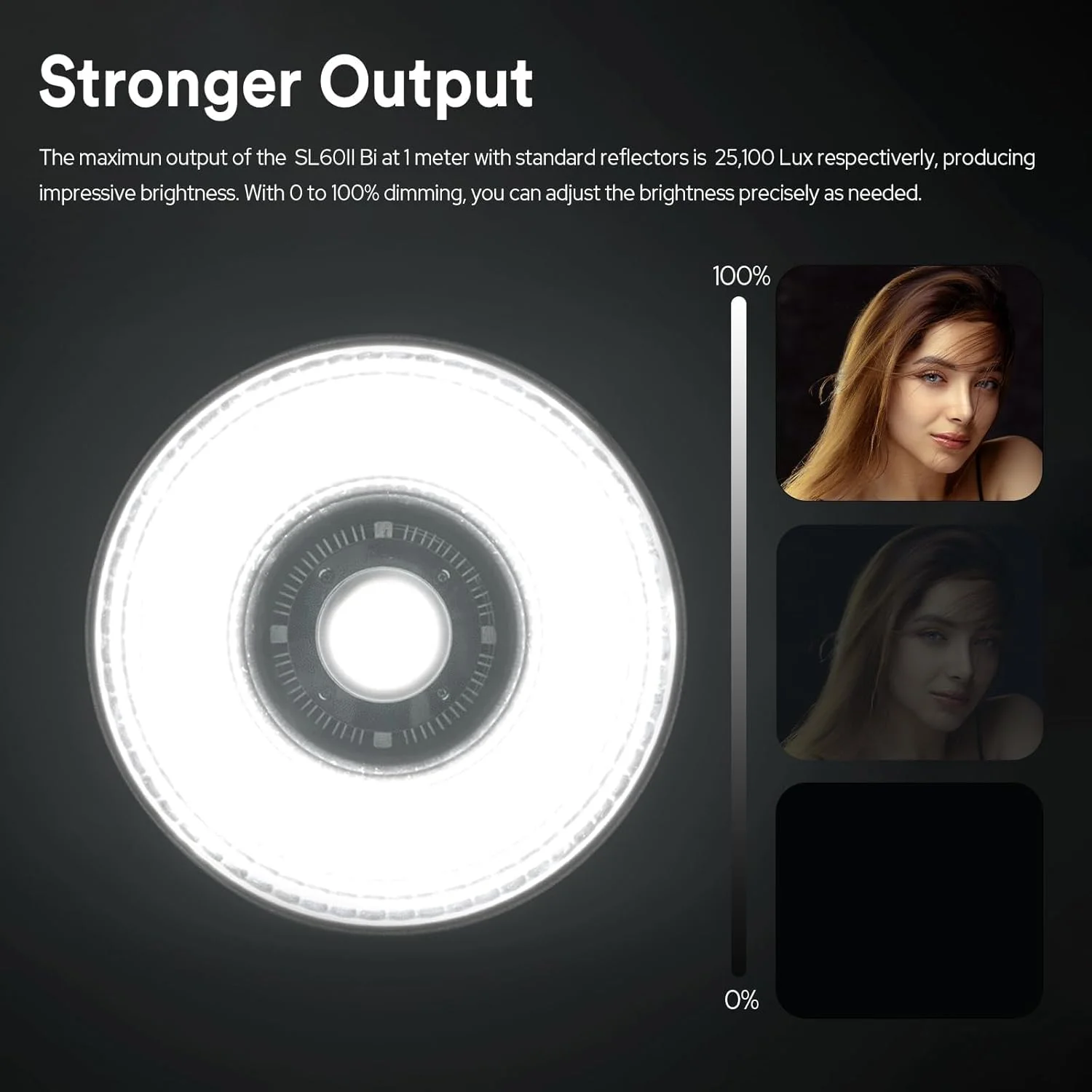 نور ویدئویی ال ای دی دو رنگ گودکس SL60IIBi، 2800K-6500K، CRI96+ TLCI97+، دارای 11 جلوه ویژه داخلی، کنترل روشنایی از طریق برنامه/بی سیم 2.4G، نورپردازی خروجی مداوم ال ای دی با مانت بوئنز به همراه ریموت کنترل RC-A6