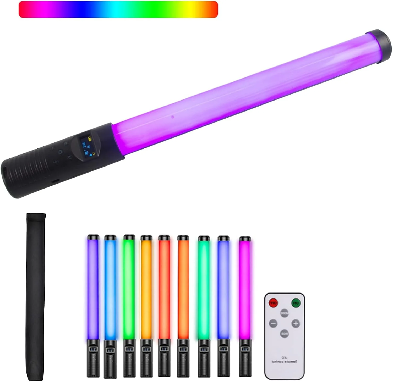 نور ویدئویی ال ای دی RGB با دمای رنگ 3000K تا 6000K، نورپردازی کامل رنگی دوربین 0-100%، دارای باتری داخلی 5200 میلی آمپر ساعتی، چراغ عکس کوچک قابل حمل برای دوربین های DSLR، فیلمبرداری و تلفن های هوشمند