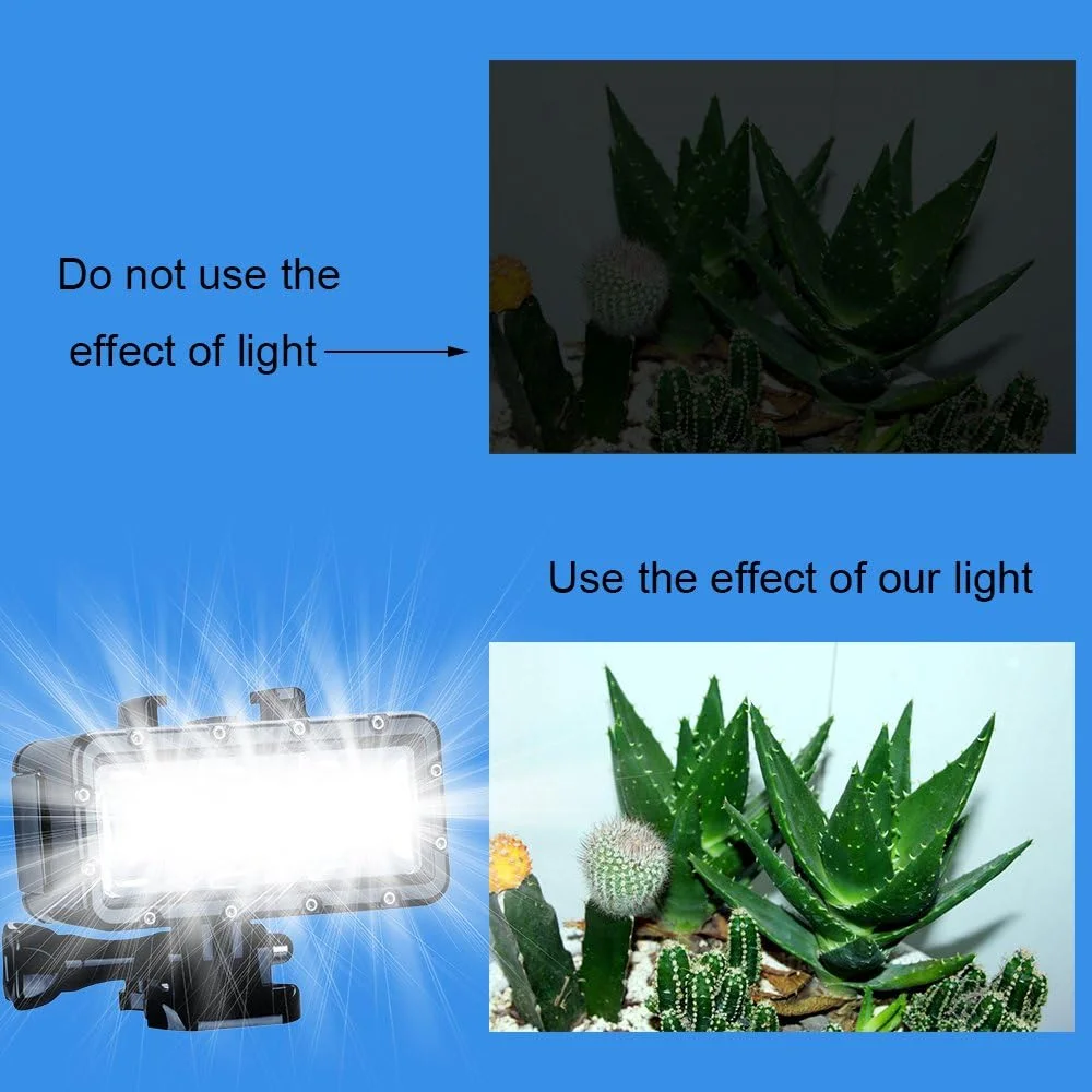 چراغ ضدآب پرقدرت و کم نور شونده Suptig با باتری دوتایی LED، سازگار با Gopro Hero 13/12/11/10/9/8/7/6/5/4/3/Session و Akaso و غیره. چراغ ضدآب پرقدرت و کم نور شونده Suptig با باتری دوتایی LED، سازگار با Gopro Hero 13/12/11/10/9/8/7/6/5/4/3/Session و Akaso و غیره.