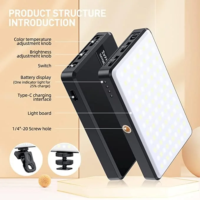 نور سلفی LED مدل K TECH، استفاده آسان. نوردهی پیوسته قابل تنظیم، توان بالا 120 LED، نور ویدئو با پایه اتصال کفشک سرد برای دوربین، تلفن، آیپد، لپ تاپ، برای TikTok، پخش زنده، ویدئو. نور سلفی LED مدل K TECH، استفاده آسان. نوردهی پیوسته قابل تنظیم، توان بالا 120 LED، نور ویدئو با پایه اتصال کفشک سرد برای دوربین، تلفن، آیپد، لپ تاپ، برای TikTok، پخش زنده، ویدئو.