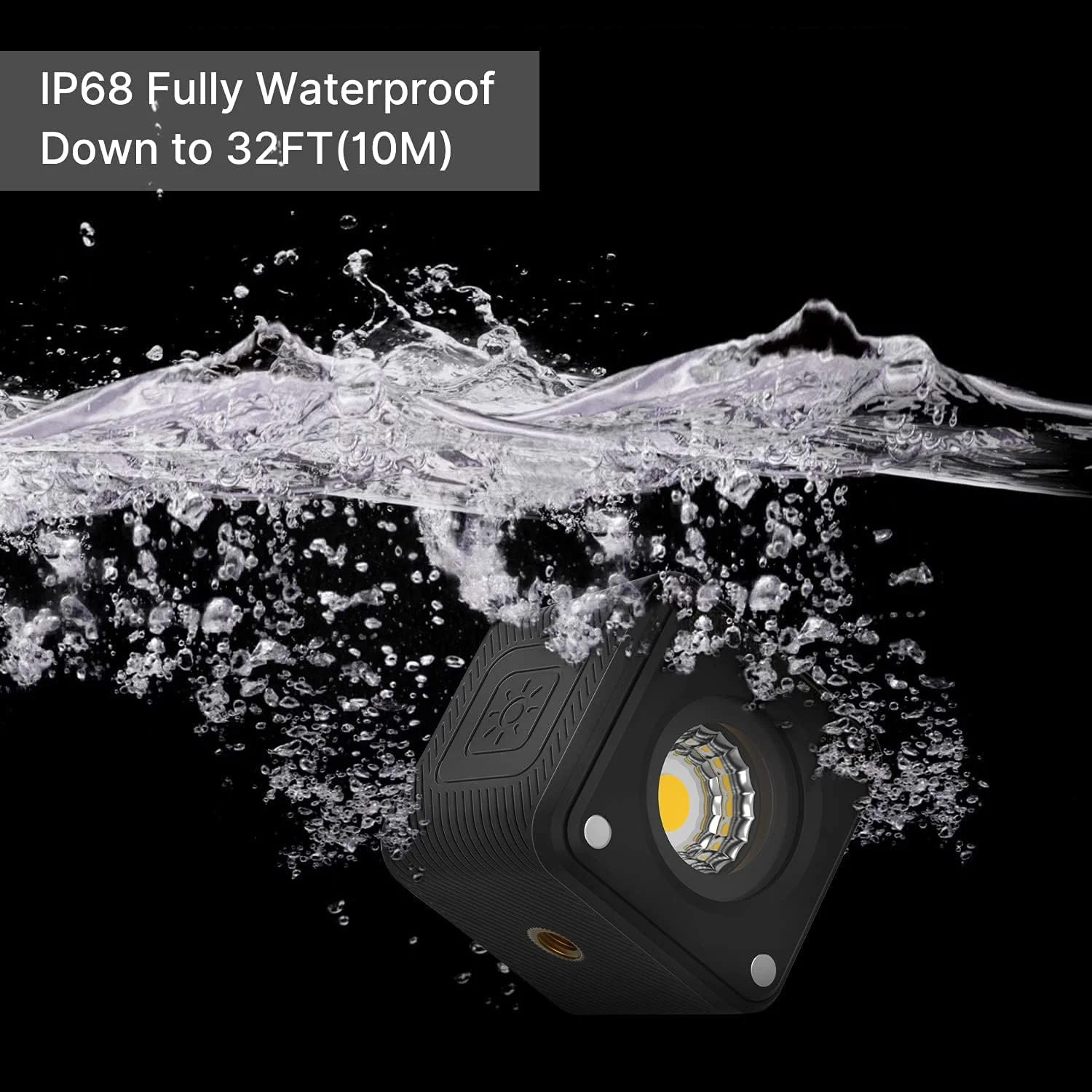 نور ویدئویی LED ضدآب TERRIFI IP68، کیت نورپردازی دوربین مکعبی کوچک با 8 فیلتر ژله ای رنگی، نور قابل تنظیم قابل حمل برای عکاسی 5500K CRI95+ برای دوربین های DSLR، سونی، کانن، نیکون