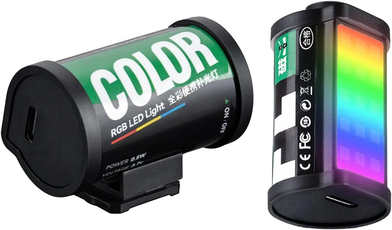نور ویدئویی مینی مغناطیسی RGB تی‌تی‌آرتیسان، نور ال‌ای‌دی RGB با ظاهری کلاسیک مناسب فیلمبرداری، دارای مانت کفشک سرد