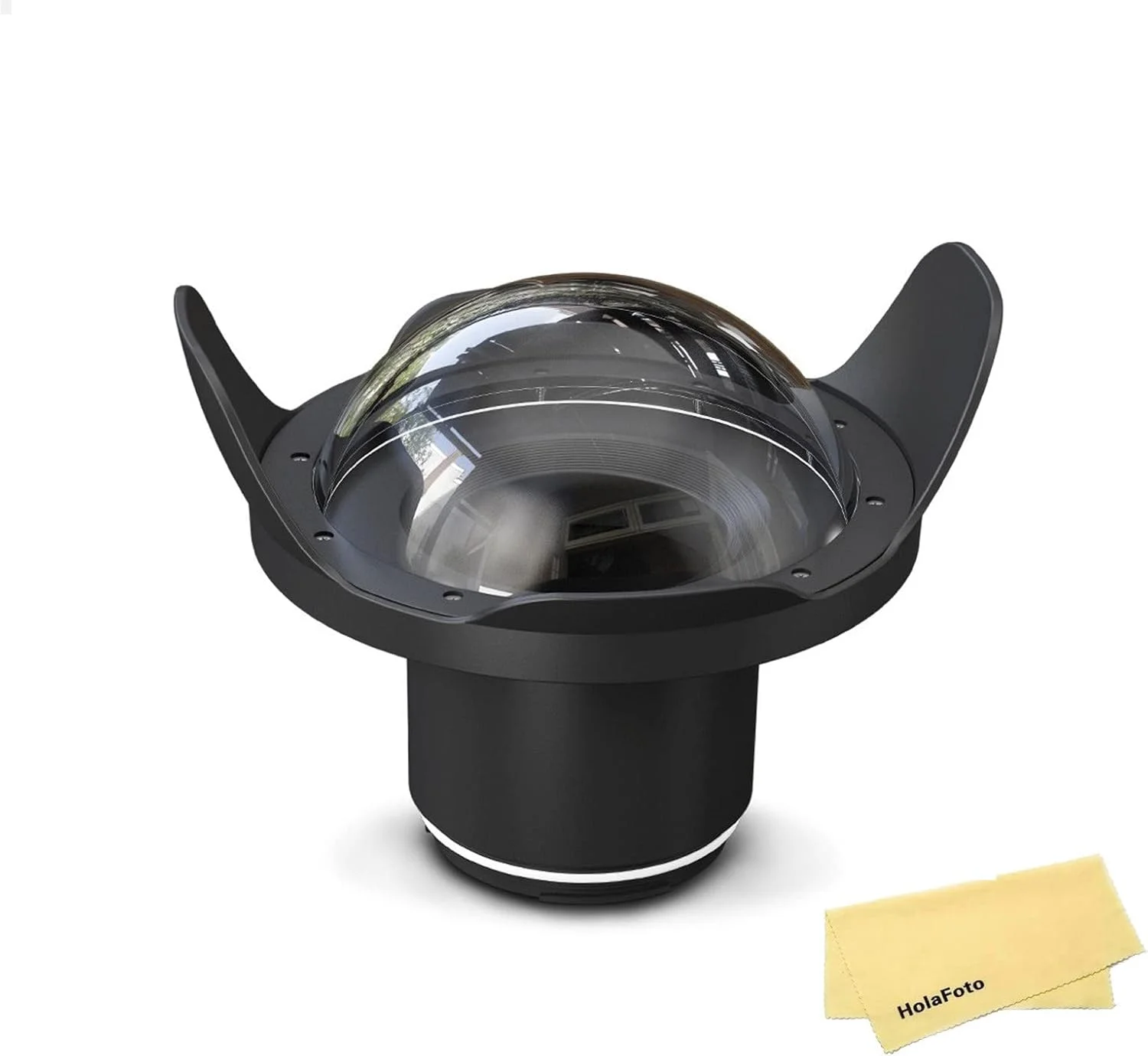 هولافوتو SeaFrogs WA006-A اکریلیک اپتیکال 40M/130FT پورت گنبدی زاویه باز 8 اینچی فیش آی لنز واید انگل برای کیس دوربین ضد آب (φ 90mm L 106mm)