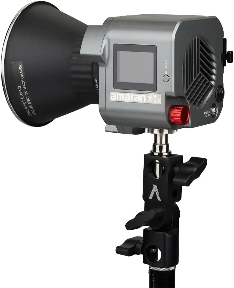 نور ویدئویی ال ای دی دو رنگ فوق فشرده Aputure Amaran COB 60x، خروجی دو رنگ 65 واتی، ال ای دی نقطه ای Bowens Mount، 37,775 لوکس در 1 متر، CCT 2700K – 6500K