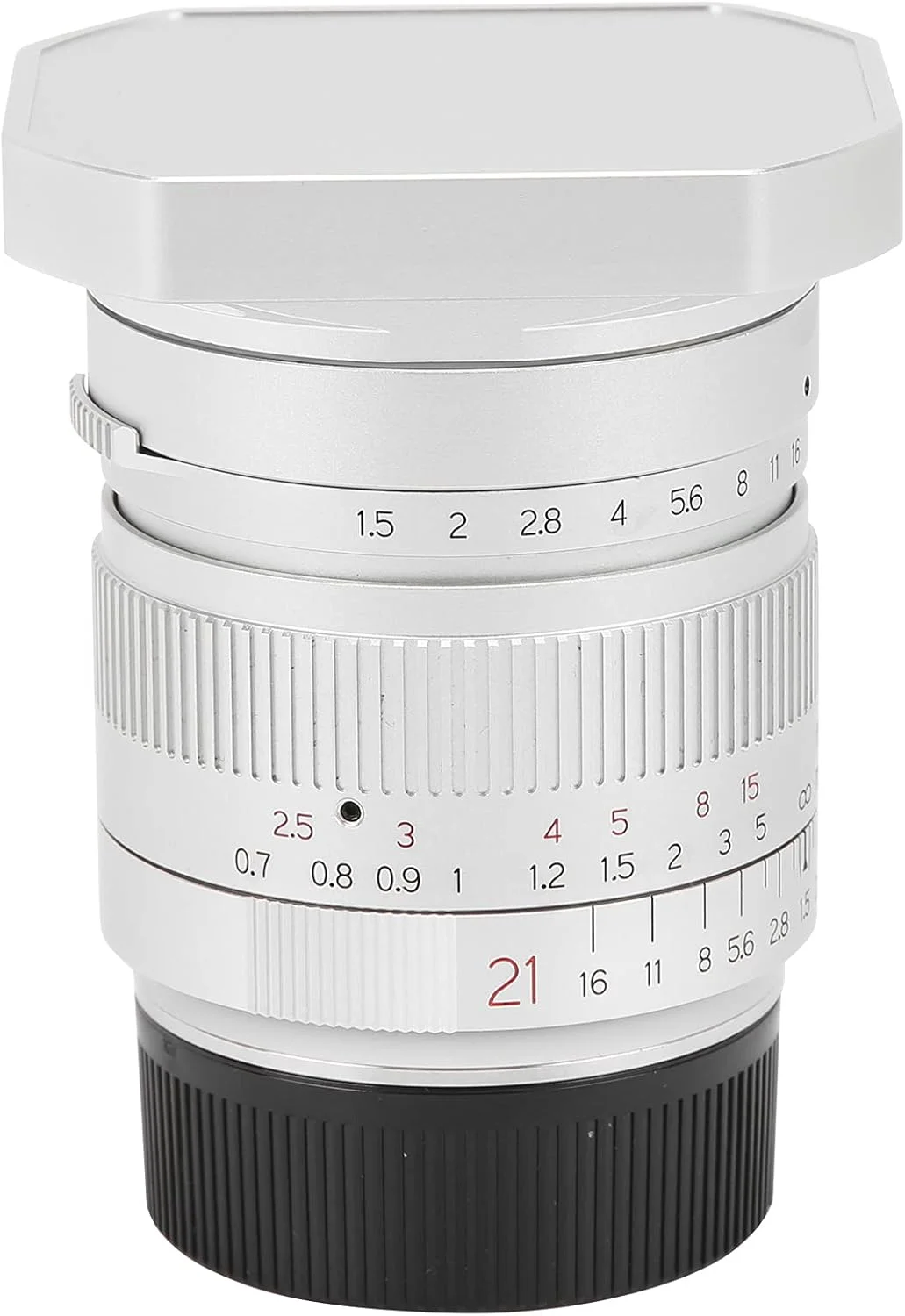 لنز 21mm F1.5، لنز با فوکوس دستی، آلومینیوم + شیشه اپتیکال، زاویه دید 92 درجه، فاصله کانونی 21mm، کاربرد گسترده برای لایکا M3، برای لایکا M6، برای لایکا M