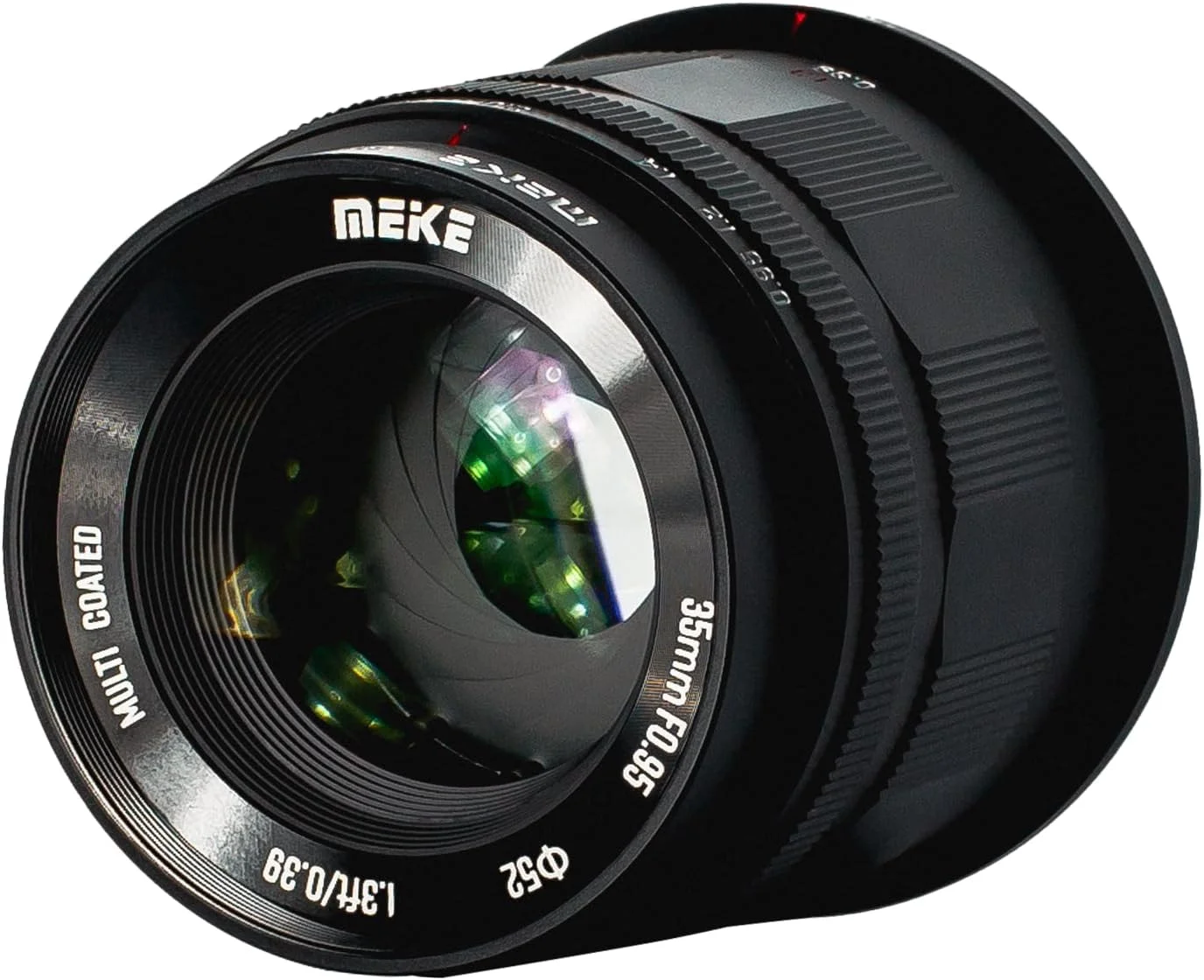 لنز زاویه باز 35 میلی‌متری Meike با دیافراگم بزرگ f0.95 APS-C و فوکوس دستی برای دوربین‌های بدون آینه Nikon با مانت Z مدل Z50 و سازگار با Z5 Z6 Z7 در حالت APS-C