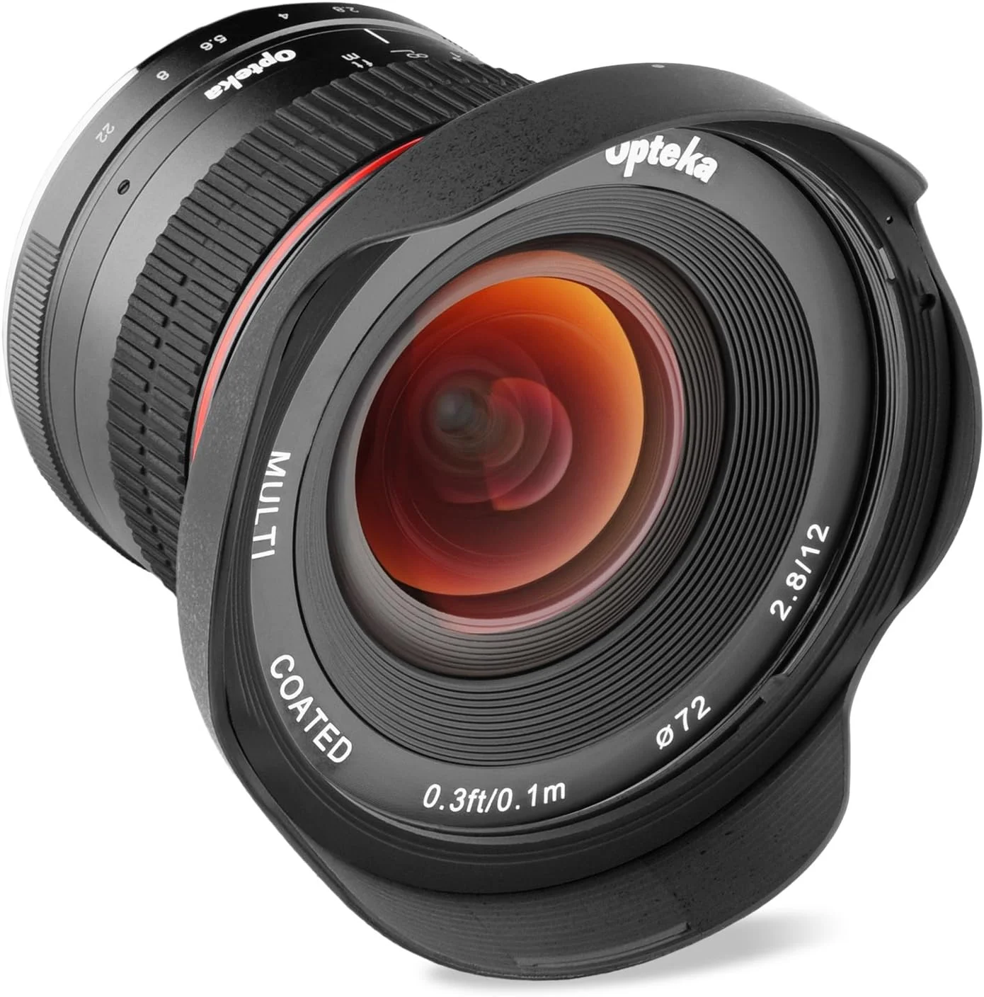 لنز زاویه باز 12 میلی‌متری Opteka f/2.8 HD MC با فوکوس دستی برای دوربین‌های دیجیتال APS-C با مانت Canon EF-M