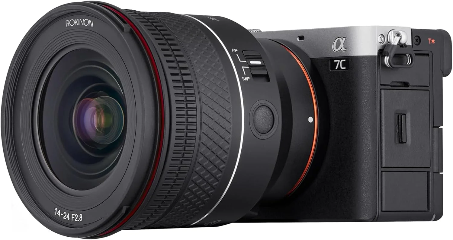 لنز زوم 14-24 میلیمتری Rokinon با دیافراگم F2.8 و فوکوس خودکار برای Sony E - فول فریم فوق عریض، فوکوس خودکار سریع، مقاوم در برابر آب و هوا، موتور STM خطی، کنترلهای سفارشی لنز زوم 14-24 میلیمتری Rokinon با دیافراگم F2.8 و فوکوس خودکار برای Sony E - فول فریم فوق عریض، فوکوس خودکار سریع، مقاوم در برابر آب و هوا، موتور STM خطی، کنترلهای سفارشی