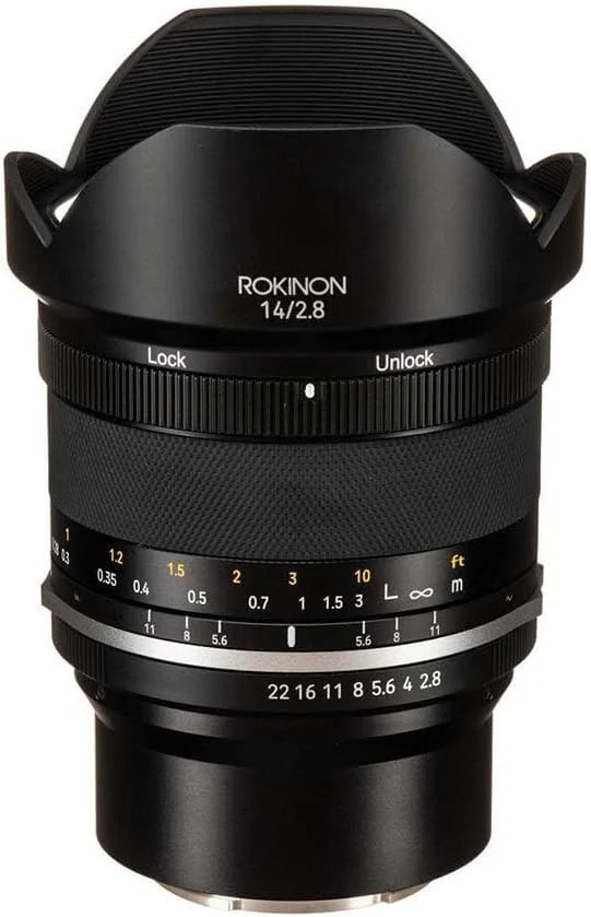 لنز زاویه باز فوق عریض ۱۴ میلی‌متری Rokinon Series II F2.8 با پوشش مقاوم در برابر شرایط جوی برای Sony E