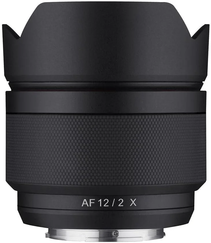 لنز 12mm f/2.0 AF سامیانگ با زاویه دید فوق عریض و فوکوس خودکار APS-C مناسب برای Fujifilm X (مدل SYIO12AF-FX)، مشکی