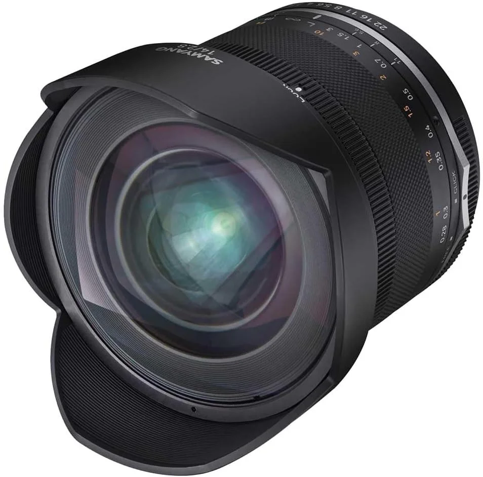 لنز زاویه باز دستی سام یانگ MF 14mm F2.8 MK2 برای نیکون F AE - فوکوس دستی با طول کانونی ثابت برای فول فریم و APS-C، نسل دوم D7200, D750, D810, D500, D7500, D850, D780, D6
