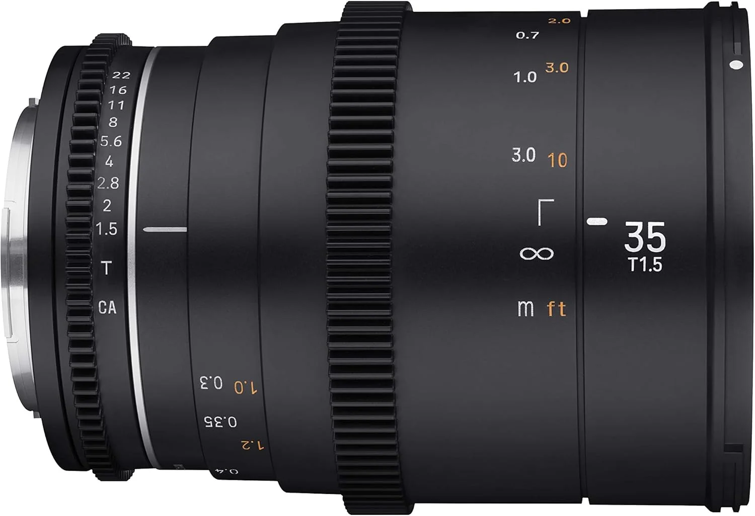 لنز سینمایی زاویه باز سریع سام یانگ 35mm T1.5 VDSLR MK2 برای سونی E لنز سینمایی زاویه باز سریع سام یانگ 35mm T1.5 VDSLR MK2 برای سونی E