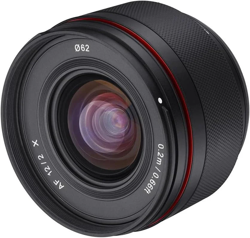 لنز 12mm f/2.0 AF سامیانگ با زاویه دید فوق عریض و فوکوس خودکار APS-C مناسب برای Fujifilm X (مدل SYIO12AF-FX)، مشکی لنز 12mm f/2.0 AF سامیانگ با زاویه دید فوق عریض و فوکوس خودکار APS-C مناسب برای Fujifilm X (مدل SYIO12AF-FX)، مشکی