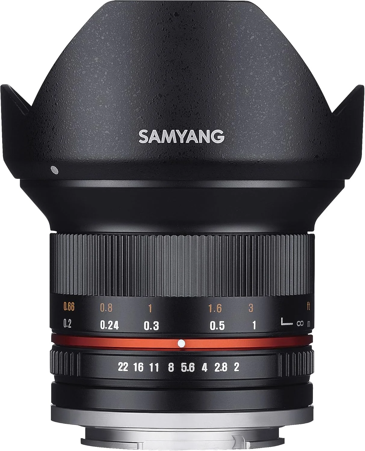 لنز زاویه باز فوق العاده 12 میلی متری Samyang sy12m-e-bk f2.0 برای دوربین های سونی E، مشکی، سایز استاندارد