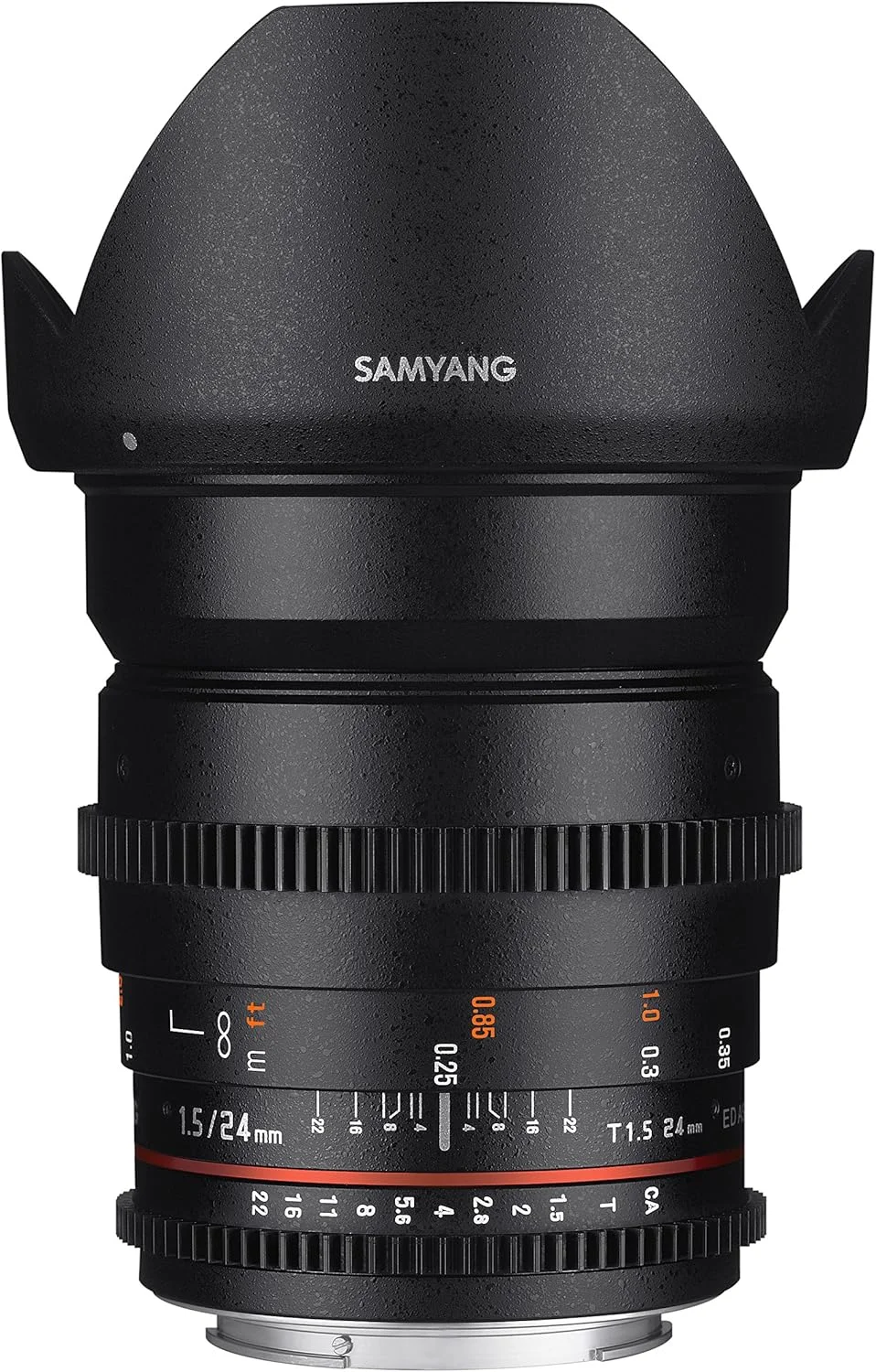 لنز سینمایی واید انگل 24mm T1.5 Samyang SYDS24M-N VDSLR II برای دوربین های نیکون (FX)