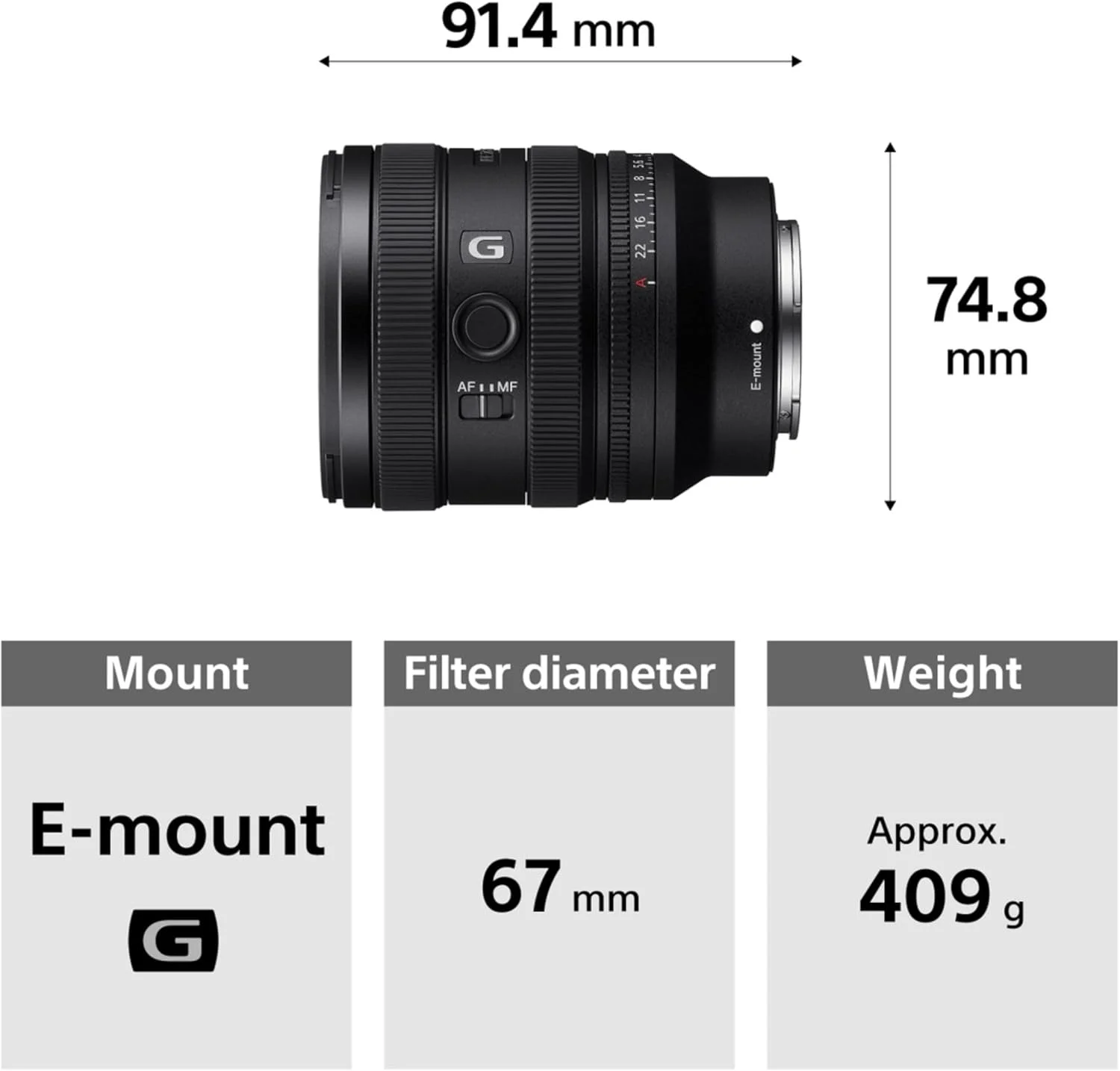 لنز زوم واید انگل سونی FE 16-25mm f/2.8 G | فول فریم (SEL1625G)