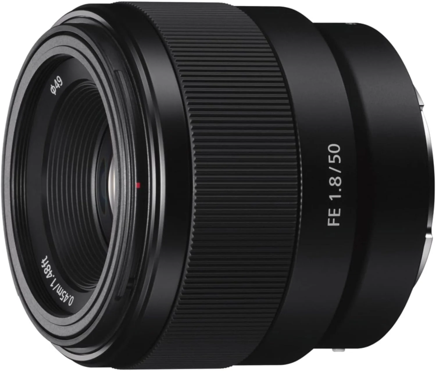 لنز سونی FE 50mm F1.8 سبک و جمع و جور با دهانه E و بوکه زیبا، سازگار با دوربین های فول فریم و APS-C مدل SEL50F18F، مشکی، فقط لنز