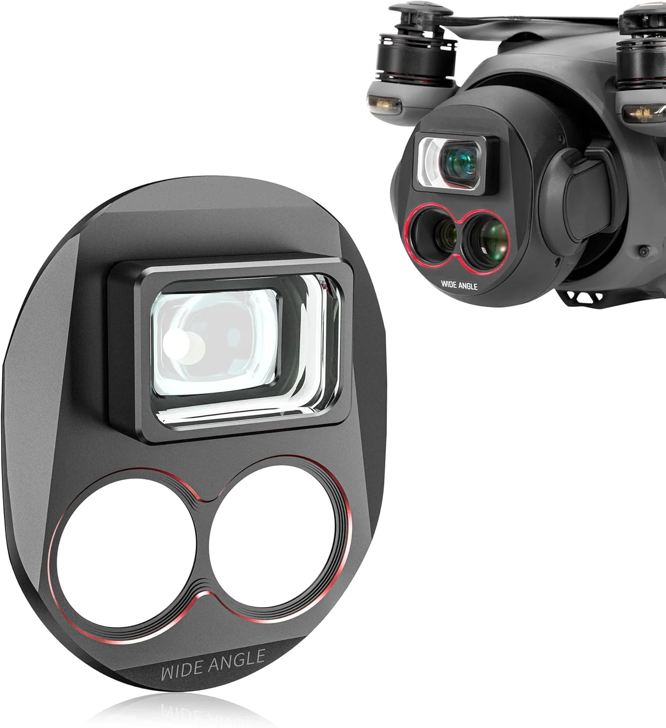 لنز واید STARTRC برای Mavic 4 Pro، لنز واید 110 درجه سازگار با لوازم جانبی DJI Mavic 4 Pro، اتصال مغناطیسی/پوشش چند لایه/شیشه اپتیکال