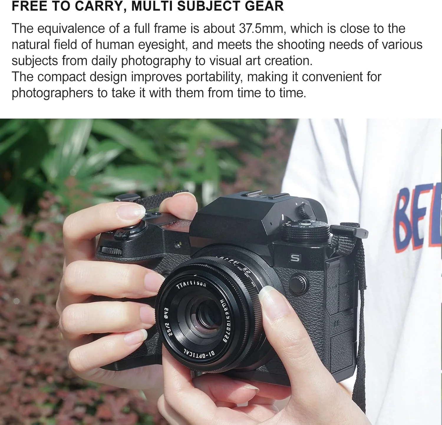 لنز ثابت دستی TTArtisan 25mm F2 با دهانه بزرگ و زاویه دید عریض APS-C با مانت E برای دوربین های سونی با مانت E مدل های A6100 A6300 A6400 A6500 A6600 NEX-5 NEX 5N NEX-7 NEX5C A7lll A7Rll A7Rlll A7RlV A7SII A7SIII A9