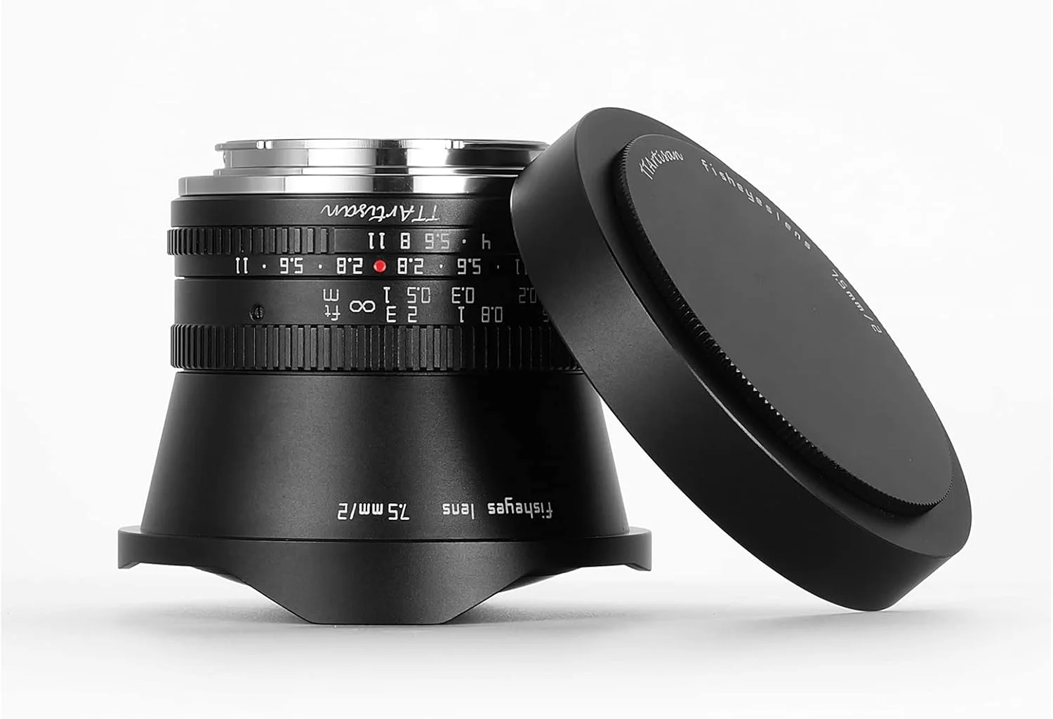 لنز دوربین TTArtisan 7.5mm F2.0 APS-C با دیافراگم باز، لنز چشم ماهی سازگار با دوربین های Sony E Mount مدل های A5000, A5100, A6000, A6100, A6300, A6400, A6500, A6600, NEX-3, NEX-3N, NEX-3R