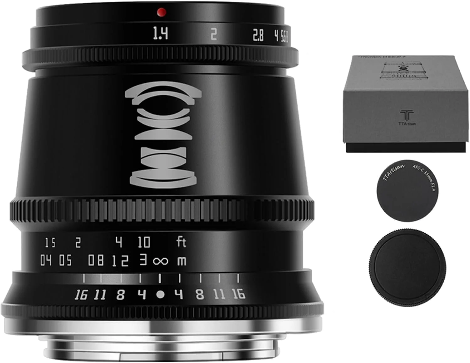 لنز 17mm F1.4 تی‌تی‌آرتیسان APS-C با زاویه دید عریض و دیافراگم بزرگ، لنزهای دوربین با فوکوس دستی سازگار با دوربین‌های سونی E-Mount مدل‌های A5000 A5100 A6000 A6100 A6300 A6400 A6500 A6600 (مشکی)