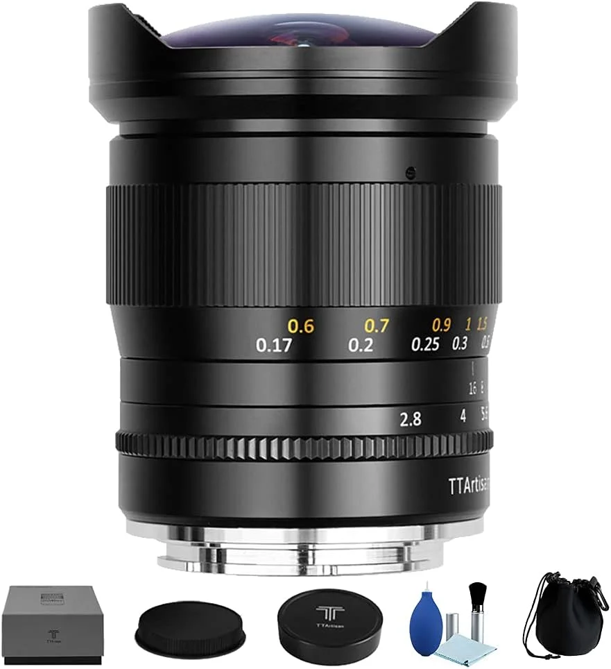 لنز TTArtisan 11mm F2.8 فول فریم فیش آی واید انگل با دیافراگم باز و فوکوس ثابت دستی برای دوربین های مانت L
