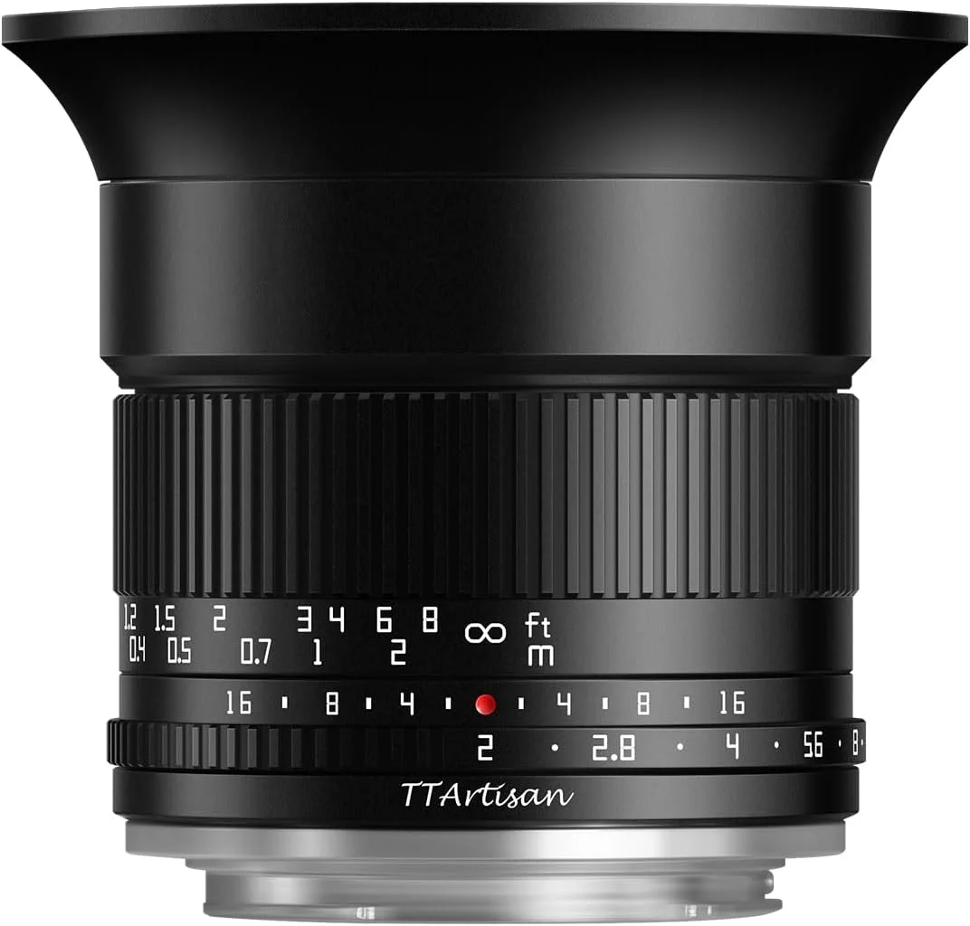 لنز زاویه باز فوق عریض TTArtisan APS-C 10mm F2 با مانت FX، لنز دوربین با فوکوس دستی نیم فریم سازگار با دوربین های بدون آینه (مانت M43)