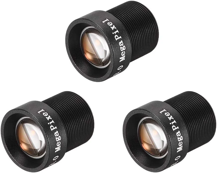 لنز دوربین uxcell، 3 عدد، فاصله کانونی 8 میلی‌متر، 3 مگاپیکسل، F2.0، زاویه دید عریض 1/3 اینچ برای دوربین CCD