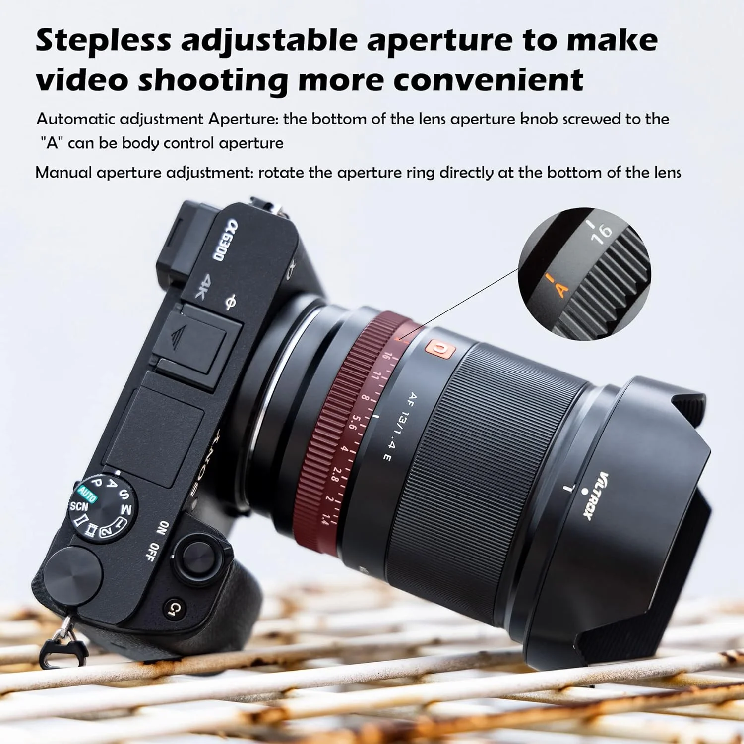 لنز ویلتراکس AF 13mm F1.4 APS-C برای مانت Sony E، لنز پرایم زاویه فوق عریض برای دوربین های Sony E-Mount مدل های a9 a7RIV a7IV a7RIII a7SIII a7II a7C ZV-E10II ZV-E10 a6700 a6600 a6500 a6400 a6300 a6100 a5100