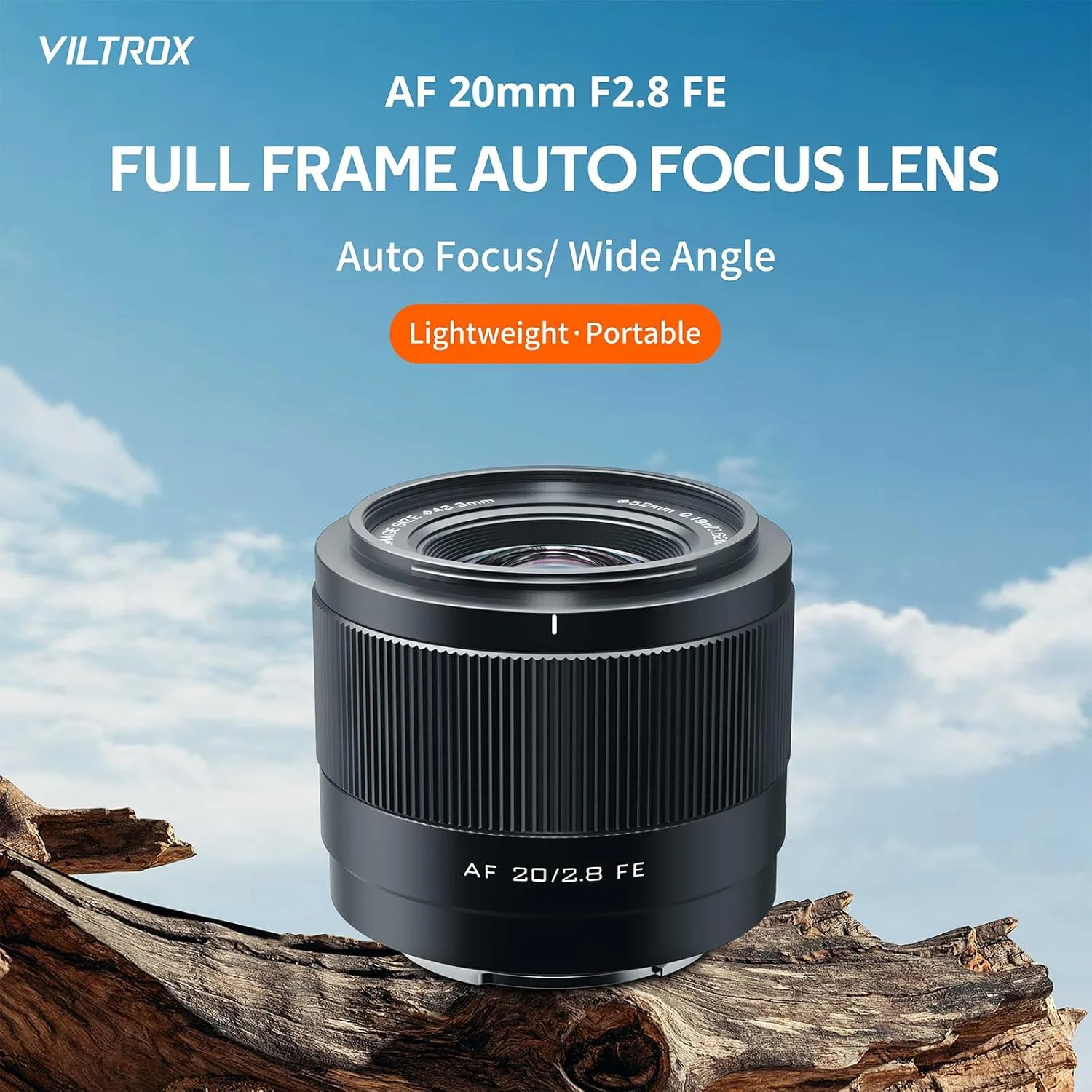 لنز واید سوپر اتوماتیک VILTROX FE 20mm f/2.8 برای Sony E-Mount - سازگار با دوربین های Sony a7, a6, FX30, ZV-E1