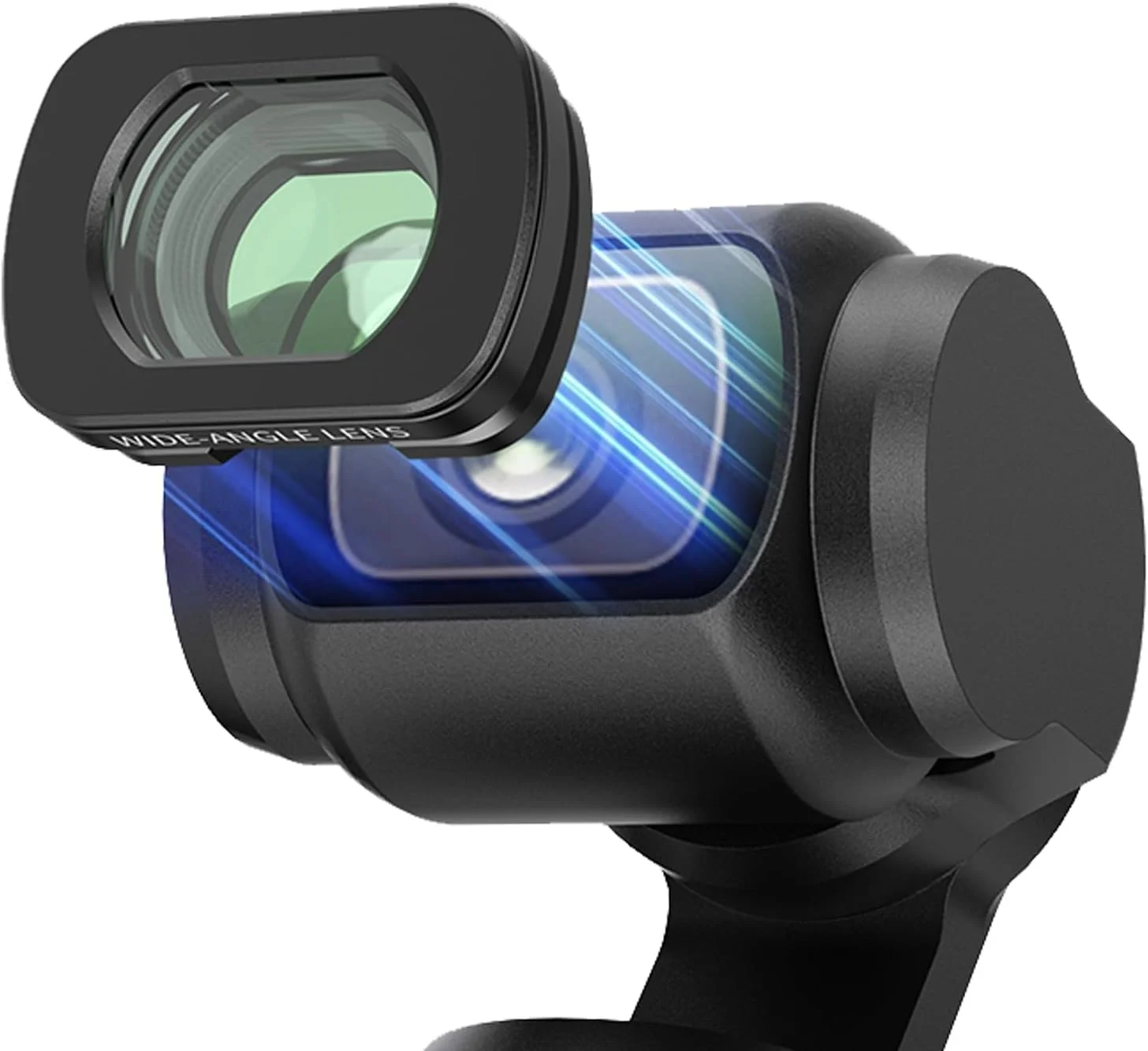 لنز زاویه باز VRIG سازگار با DJI Osmo Pocket 3، میدان دید گسترده 112 درجه، اتصال مغناطیسی لنز دوربین اکشن شیشه ای اپتیکال با پوشش دو طرفه (لنز زاویه باز FT-06)