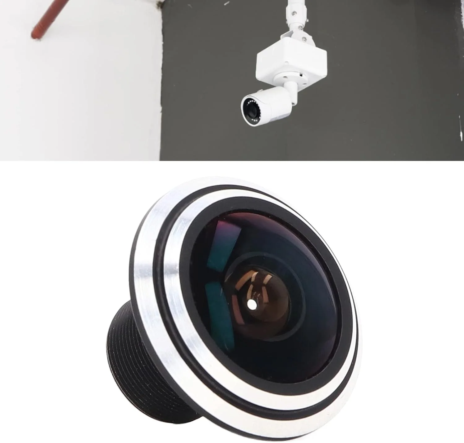 لنز دوربین HD با زاویه دید عریض 5 مگاپیکسل، لنز چشم ماهی 1.8 میلی متری، آلیاژ آلومینیوم برای دوربین مداربسته لنز دوربین HD با زاویه دید عریض 5 مگاپیکسل، لنز چشم ماهی 1.8 میلی متری، آلیاژ آلومینیوم برای دوربین مداربسته