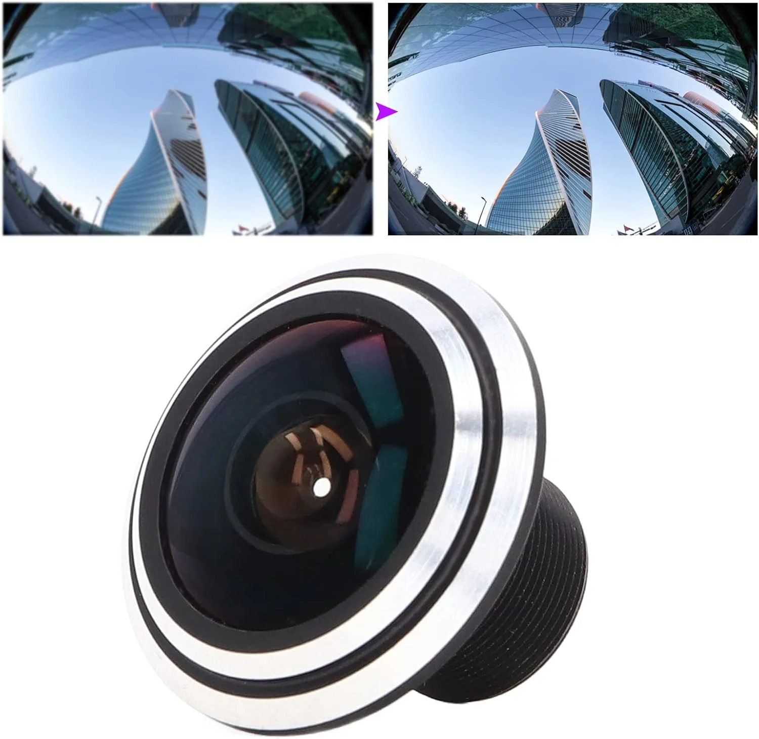 لنز دوربین HD با زاویه دید عریض 5 مگاپیکسل، لنز چشم ماهی 1.8 میلی متری، آلیاژ آلومینیوم برای دوربین مداربسته لنز دوربین HD با زاویه دید عریض 5 مگاپیکسل، لنز چشم ماهی 1.8 میلی متری، آلیاژ آلومینیوم برای دوربین مداربسته