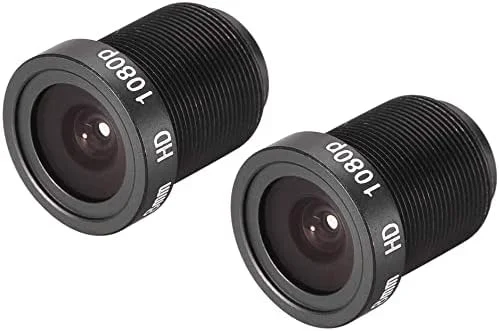 XYWHPGV 2 عدد لنز دوربین مداربسته با فاصله کانونی 2.8 میلی‌متر، 1080P F2.0، زاویه دید عریض 1/3 اینچ برای دوربین CCD (4d387 a5964 12720 0d14e 100fc cb265