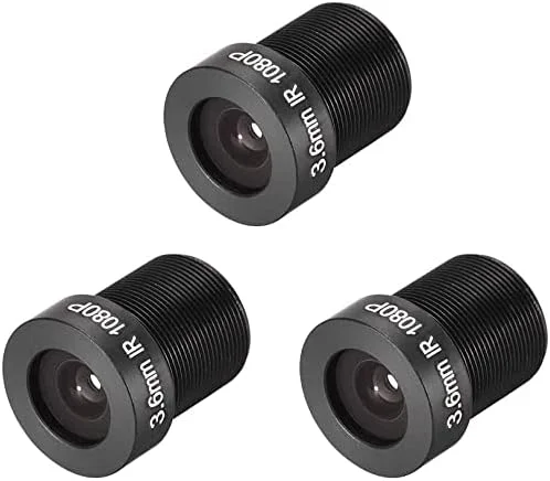 لنز دوربین مداربسته XYWHPGV، 3 عدد، فاصله کانونی 3.6 میلی متر، 1080P F2.0، زاویه دید عریض 1/3 اینچ برای دوربین CCD