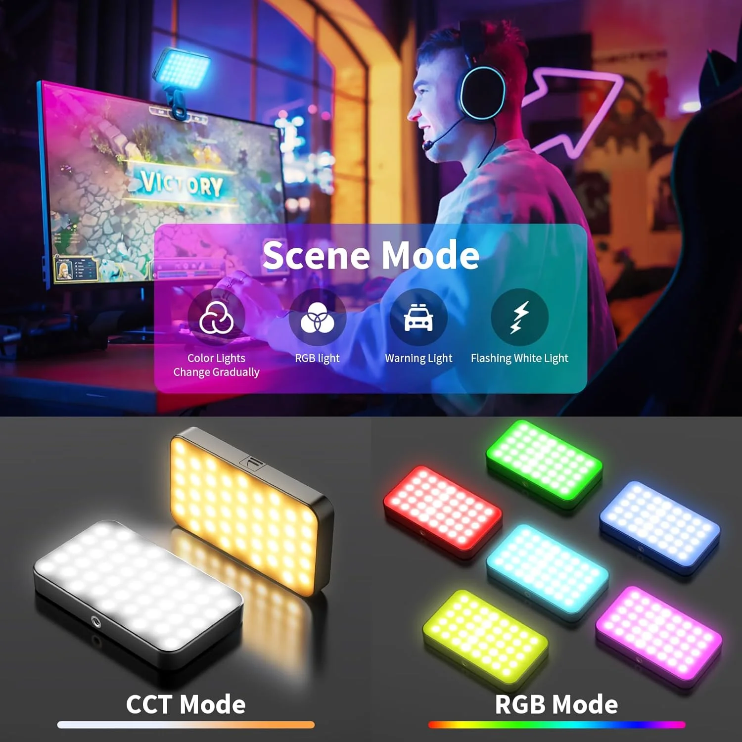 نور ویدئویی ال ای دی RGB مدل V10، ۳۰۰۰ کلوین/۶۰۰۰ کلوین، ۸ رنگ، ۳۰۰۰ میلی آمپر ساعت، CRI 95+، نور دوربین USB برای DSLR، ویدئو، عکاسی، یوتیوب، ولاگ نور ویدئویی ال ای دی RGB مدل V10، ۳۰۰۰ کلوین/۶۰۰۰ کلوین، ۸ رنگ، ۳۰۰۰ میلی آمپر ساعت، CRI 95+، نور دوربین USB برای DSLR، ویدئو، عکاسی، یوتیوب، ولاگ