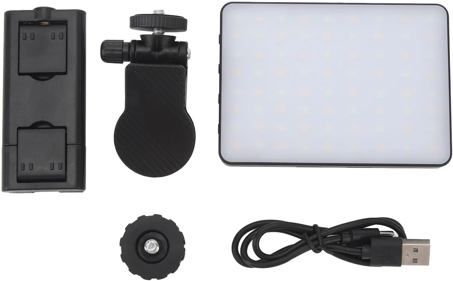 نورپردازی کنفرانس ویدیویی، نور وب کم، 3 دمای رنگی با کم نور شدن پیوسته 3000K تا 9900K، نور پرکننده گیره شارژ Type C، برای پخش زنده، جلسه ویدیویی لپ تاپ