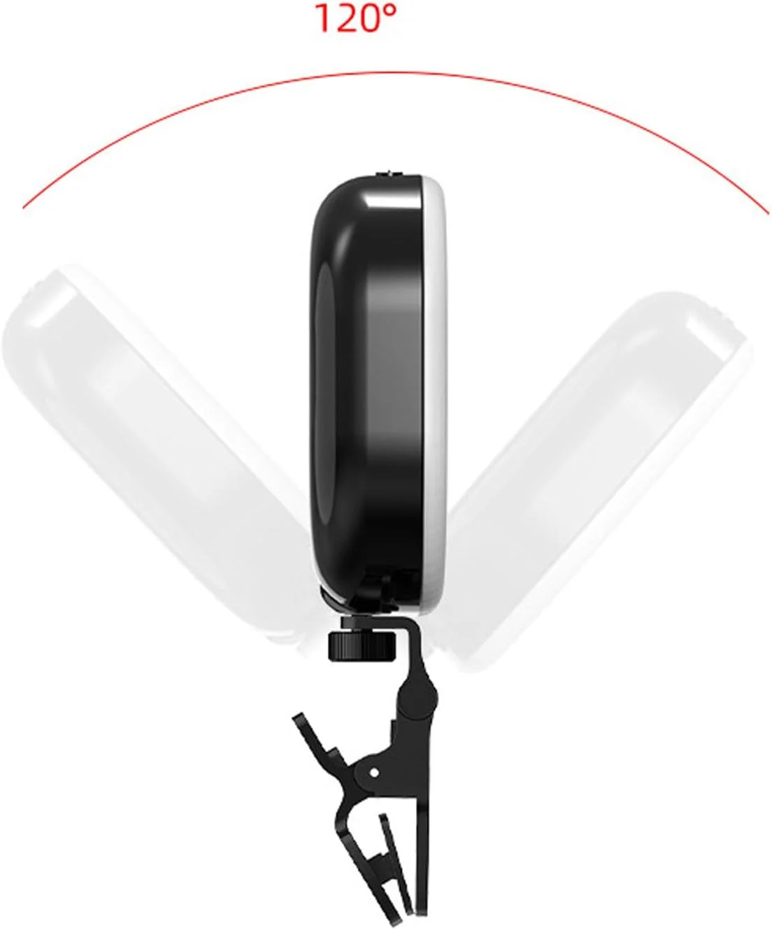 نور ویدئویی ال ای دی قابل حمل، روشنایی قابل تنظیم با 5 دمای رنگ، نور سلفی با شارژ USB، برای سلفی، طراحی ناخن، کنفرانس ویدئویی