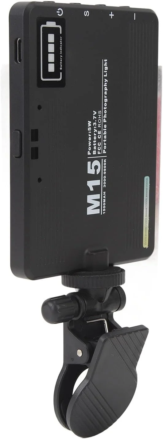 نورپردازی کنفرانس ویدیویی، نور وب کم، 3 دمای رنگی با کم نور شدن پیوسته 3000K تا 9900K، نور پرکننده گیره شارژ Type C، برای پخش زنده، جلسه ویدیویی لپ تاپ