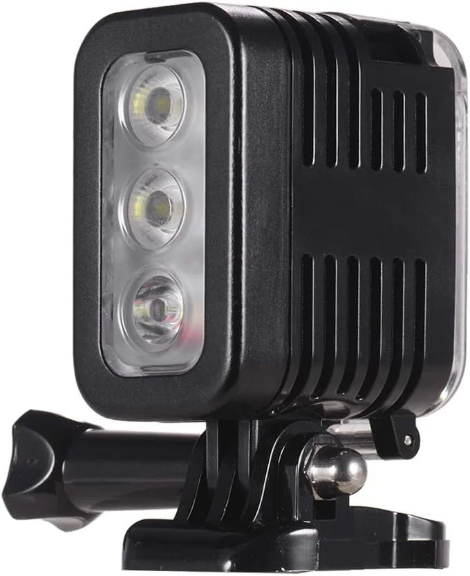 چراغ ویدئویی LED ضد آب برای غواصی 5500 6000K 300Lux زیر آب 30 متر زاویه باز شارژ میکرو USB برای دوربین های اکشن Hero و اندازه های مشابه