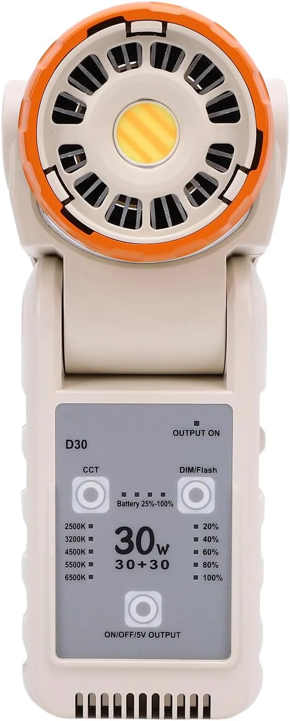 نور ویدئویی LED، نور استودیویی قابل حمل 30 واتی، 2500 تا 6500K قابل تنظیم، چرخش 180 درجه، 5 سطح روشنایی، گزینه های نصب متنوع، برای عکاسی، یوتیوب، ویدئو نور ویدئویی LED، نور استودیویی قابل حمل 30 واتی، 2500 تا 6500K قابل تنظیم، چرخش 180 درجه، 5 سطح روشنایی، گزینه های نصب متنوع، برای عکاسی، یوتیوب، ویدئو