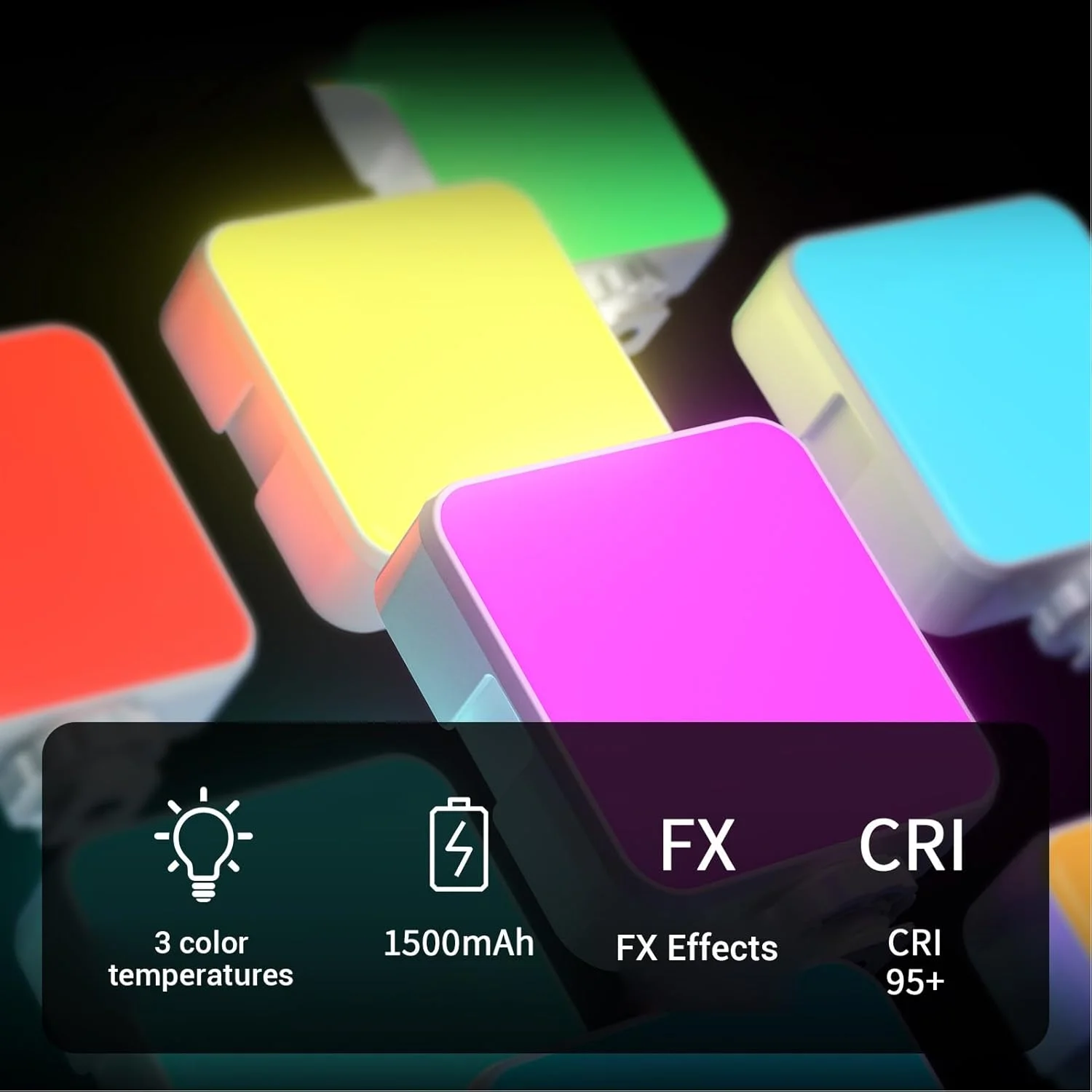 نور ویدئویی RGB، نور LED قابل تنظیم برای دوربین 3000k-6500k، نورپردازی عکاسی قابل حمل تمام رنگی با 3 پایه نور سرد و سوراخ پیچ 1/4، CRI 95+، 1500MAh نور ویدئویی RGB، نور LED قابل تنظیم برای دوربین 3000k-6500k، نورپردازی عکاسی قابل حمل تمام رنگی با 3 پایه نور سرد و سوراخ پیچ 1/4، CRI 95+، 1500MAh