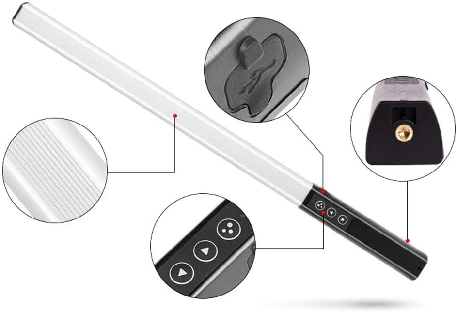 نور ویدئویی 204 LED با دمای رنگ 3000K/5750K، فوق العاده روشن و قابل تنظیم، چراغ LED قابل حمل برای دوربین با پورت USB، دارای 12 سطح روشنایی قابل تنظیم نور ویدئویی 204 LED با دمای رنگ 3000K/5750K، فوق العاده روشن و قابل تنظیم، چراغ LED قابل حمل برای دوربین با پورت USB، دارای 12 سطح روشنایی قابل تنظیم