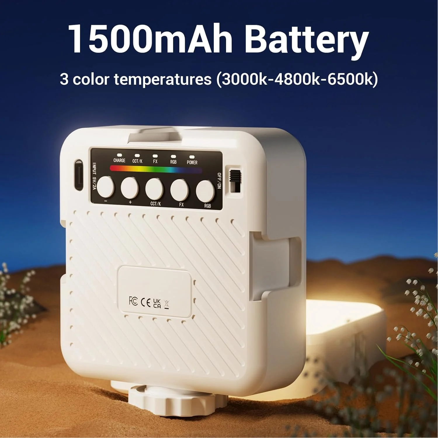 نور ویدئویی RGB، نور LED قابل تنظیم برای دوربین 3000k-6500k، نورپردازی عکاسی قابل حمل تمام رنگی با 3 پایه نور سرد و سوراخ پیچ 1/4، CRI 95+، 1500MAh نور ویدئویی RGB، نور LED قابل تنظیم برای دوربین 3000k-6500k، نورپردازی عکاسی قابل حمل تمام رنگی با 3 پایه نور سرد و سوراخ پیچ 1/4، CRI 95+، 1500MAh